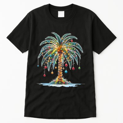 Christmas Palm Tree Print Tall T-Shirt
