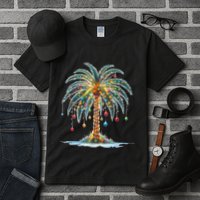Christmas Palm Tree Print Tall T-Shirt