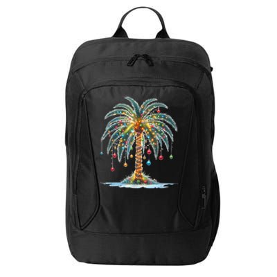 Christmas Palm Tree Print City Backpack