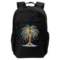 Christmas Palm Tree Print Daily Commute Backpack