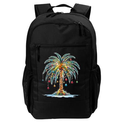 Christmas Palm Tree Print Daily Commute Backpack