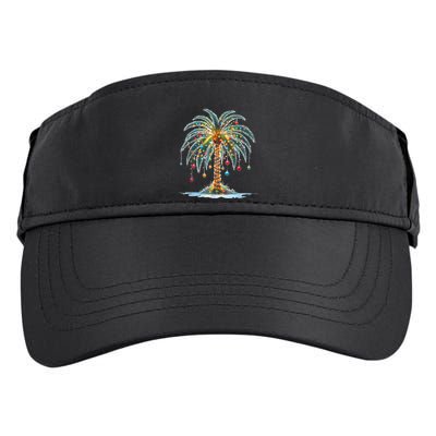 Christmas Palm Tree Print Adult Drive Performance Visor