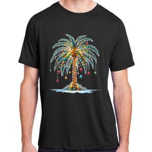 Christmas Palm Tree Print Adult ChromaSoft Performance T-Shirt