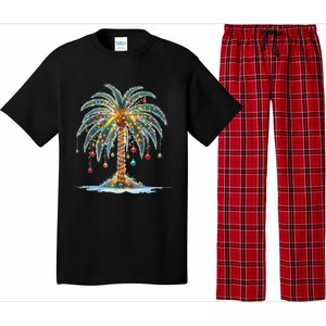 Christmas Palm Tree Print Pajama Set