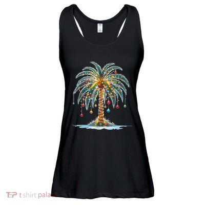 Christmas Palm Tree Print Ladies Essential Flowy Tank