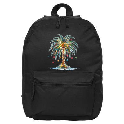Christmas Palm Tree Print 16 in Basic Backpack
