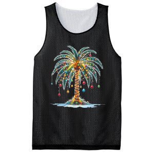 Christmas Palm Tree Print Mesh Reversible Basketball Jersey Tank