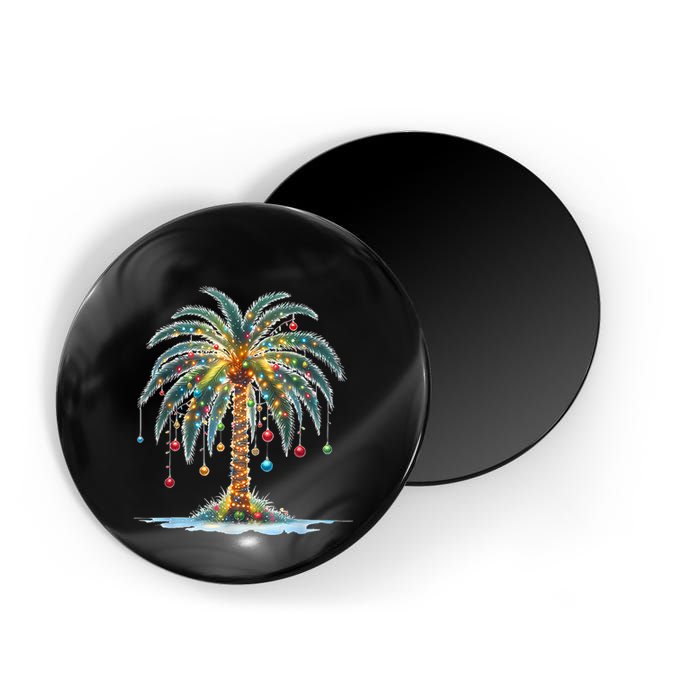 Christmas Palm Tree Print Magnet