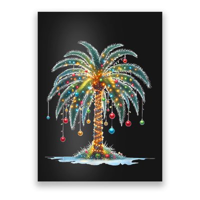 Christmas Palm Tree Print Poster