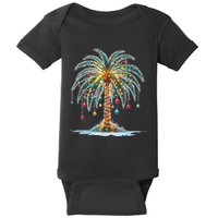 Christmas Palm Tree Print Baby Bodysuit