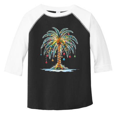 Christmas Palm Tree Print Toddler Fine Jersey T-Shirt