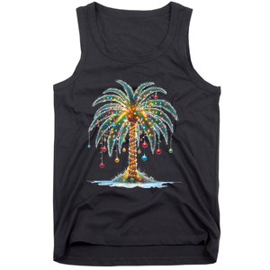 Christmas Palm Tree Print Tank Top