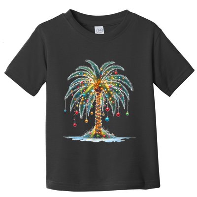Christmas Palm Tree Print Toddler T-Shirt
