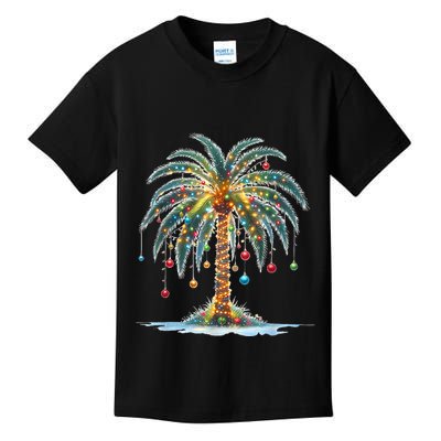 Christmas Palm Tree Print Kids T-Shirt