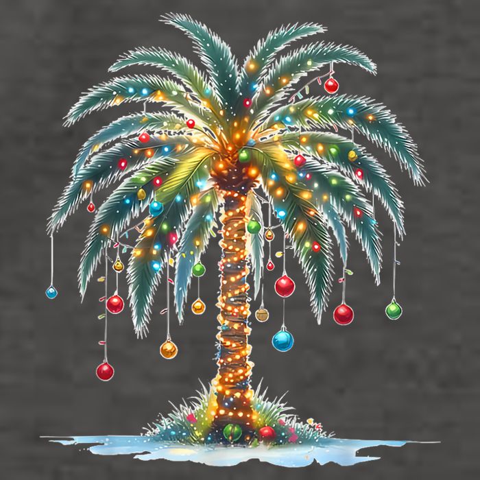 Christmas Palm Tree Print Vector Backpack