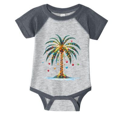 Christmas Palm Tree Print Infant Baby Jersey Bodysuit