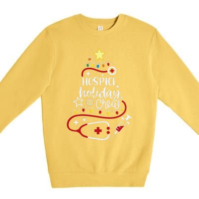 Christmas Palm Tree Light Hawaiian Tropical Christmas Party Premium Crewneck Sweatshirt