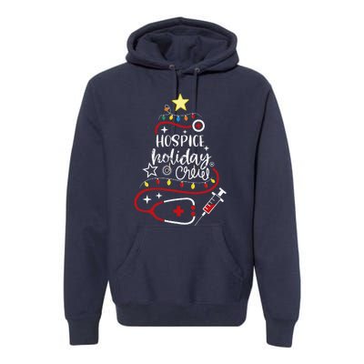 Christmas Palm Tree Light Hawaiian Tropical Christmas Party Premium Hoodie