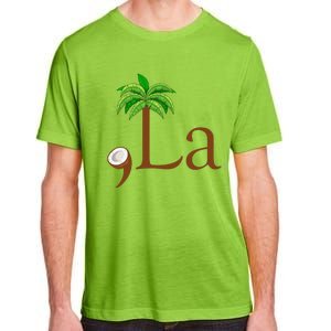 Coconut Palm Tree Comma + La Kamala Harris President 2024 Gift Adult ChromaSoft Performance T-Shirt