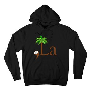 Coconut Palm Tree Comma + La Kamala Harris President 2024 Gift Hoodie