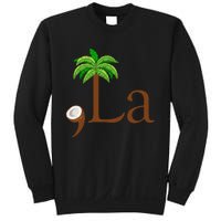 Coconut Palm Tree Comma + La Kamala Harris President 2024 Gift Sweatshirt