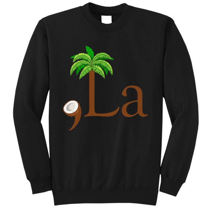 Coconut Palm Tree Comma + La Kamala Harris President 2024 Gift Sweatshirt