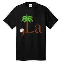 Coconut Palm Tree Comma + La Kamala Harris President 2024 Gift Tall T-Shirt