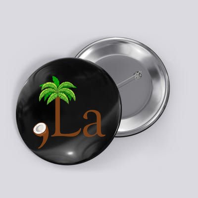 Coconut Palm Tree Comma + La Kamala Harris President 2024 Gift Button