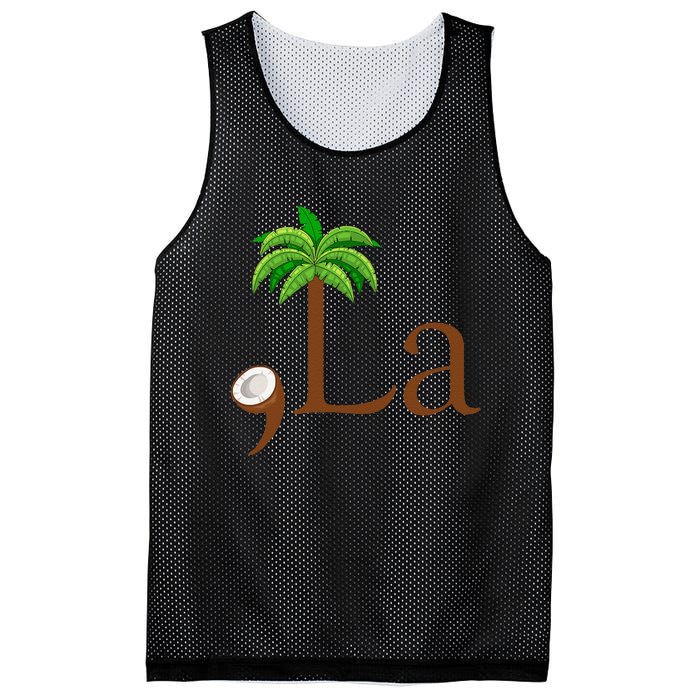 Coconut Palm Tree Comma + La Kamala Harris President 2024 Gift Mesh Reversible Basketball Jersey Tank