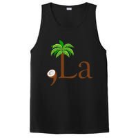 Coconut Palm Tree Comma + La Kamala Harris President 2024 Gift PosiCharge Competitor Tank