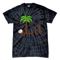 Coconut Palm Tree Comma + La Kamala Harris President 2024 Gift Tie-Dye T-Shirt