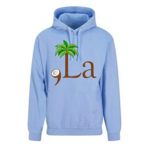 Coconut Palm Tree Comma + La Kamala Harris President 2024 Gift Unisex Surf Hoodie