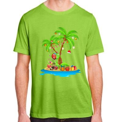 Christmas Palm Tree Tropical Xmas Coconut Matching Family Gift Adult ChromaSoft Performance T-Shirt