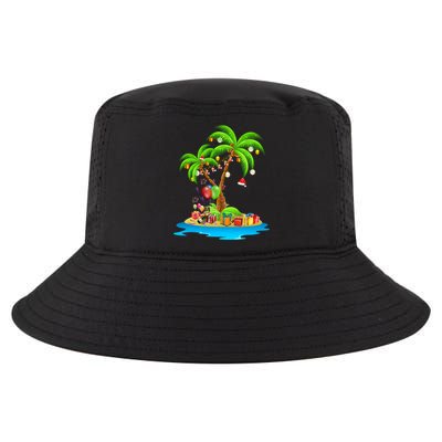 Christmas Palm Tree Tropical Xmas Coconut Matching Family Gift Cool Comfort Performance Bucket Hat