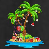 Christmas Palm Tree Tropical Xmas Coconut Matching Family Gift Cool Comfort Performance Bucket Hat