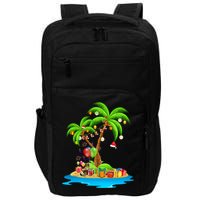 Christmas Palm Tree Tropical Xmas Coconut Matching Family Gift Impact Tech Backpack