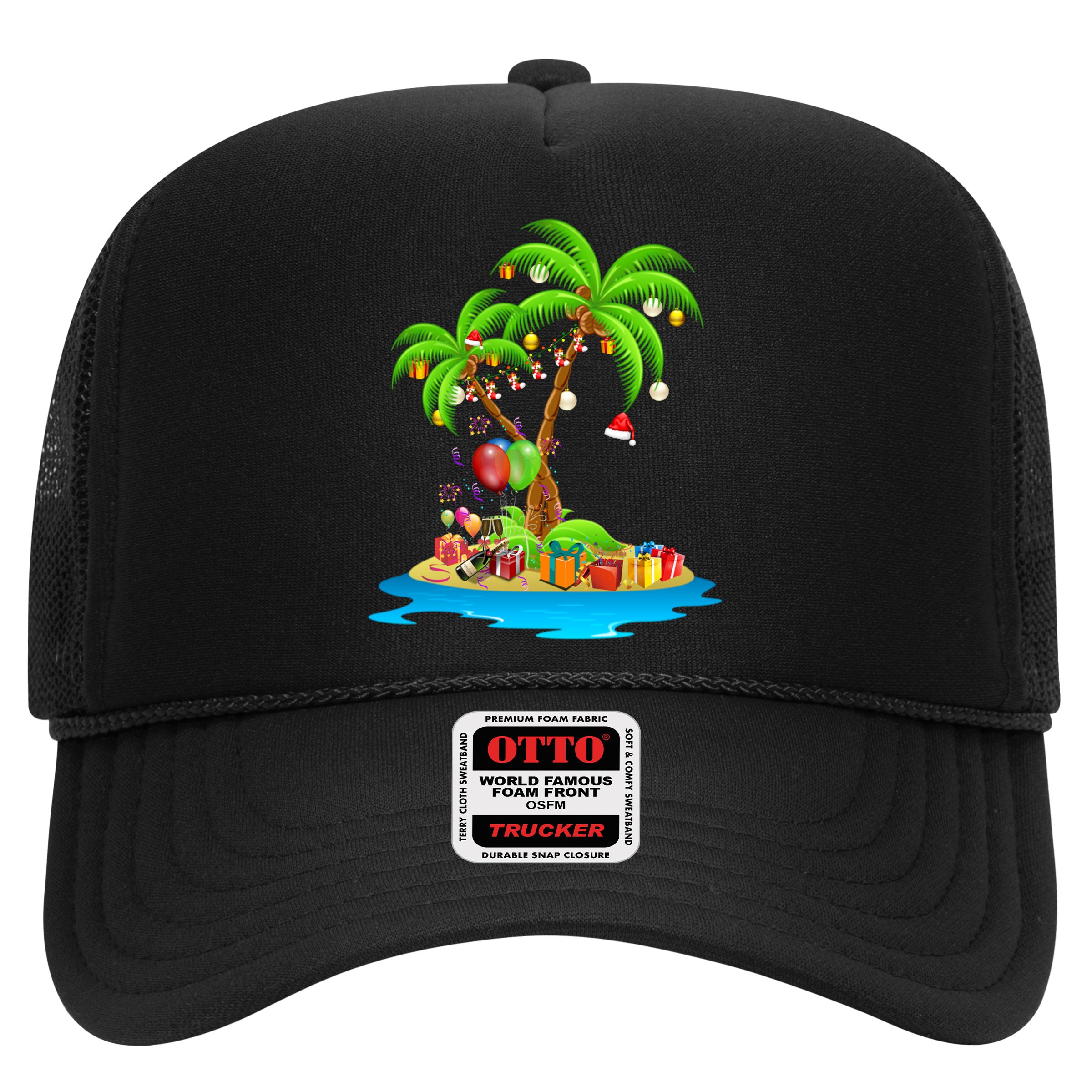 Christmas Palm Tree Tropical Xmas Coconut Matching Family Gift Hat