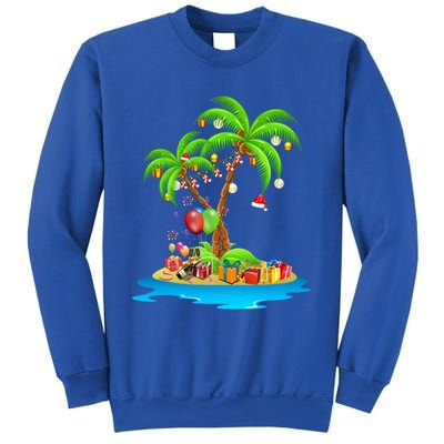 Christmas Palm Tree Tropical Xmas Coconut Matching Family Gift Sweatshirt