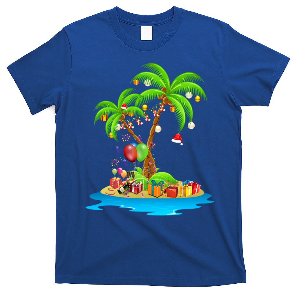 Christmas Palm Tree Tropical Xmas Coconut Matching Family Gift T-Shirt