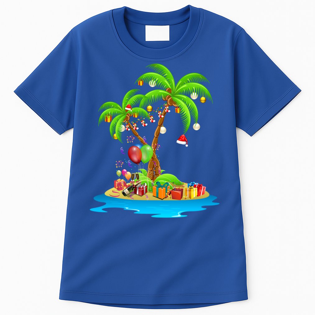 Christmas Palm Tree Tropical Xmas Coconut Matching Family Gift Tall T-Shirt
