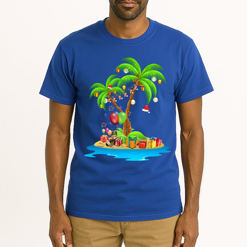 Christmas Palm Tree Tropical Xmas Coconut Matching Family Gift Tall T-Shirt