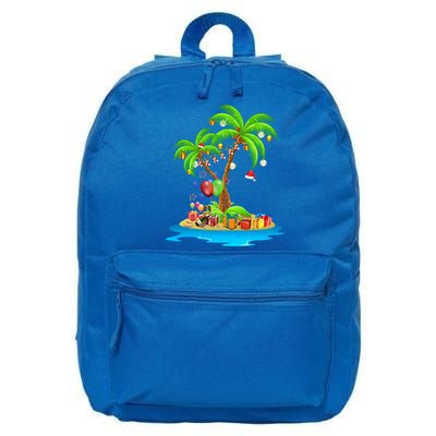 Christmas Palm Tree Tropical Xmas Coconut Matching Family Gift 16 in Basic Backpack