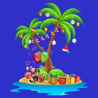 Christmas Palm Tree Tropical Xmas Coconut Matching Family Gift 16 in Basic Backpack