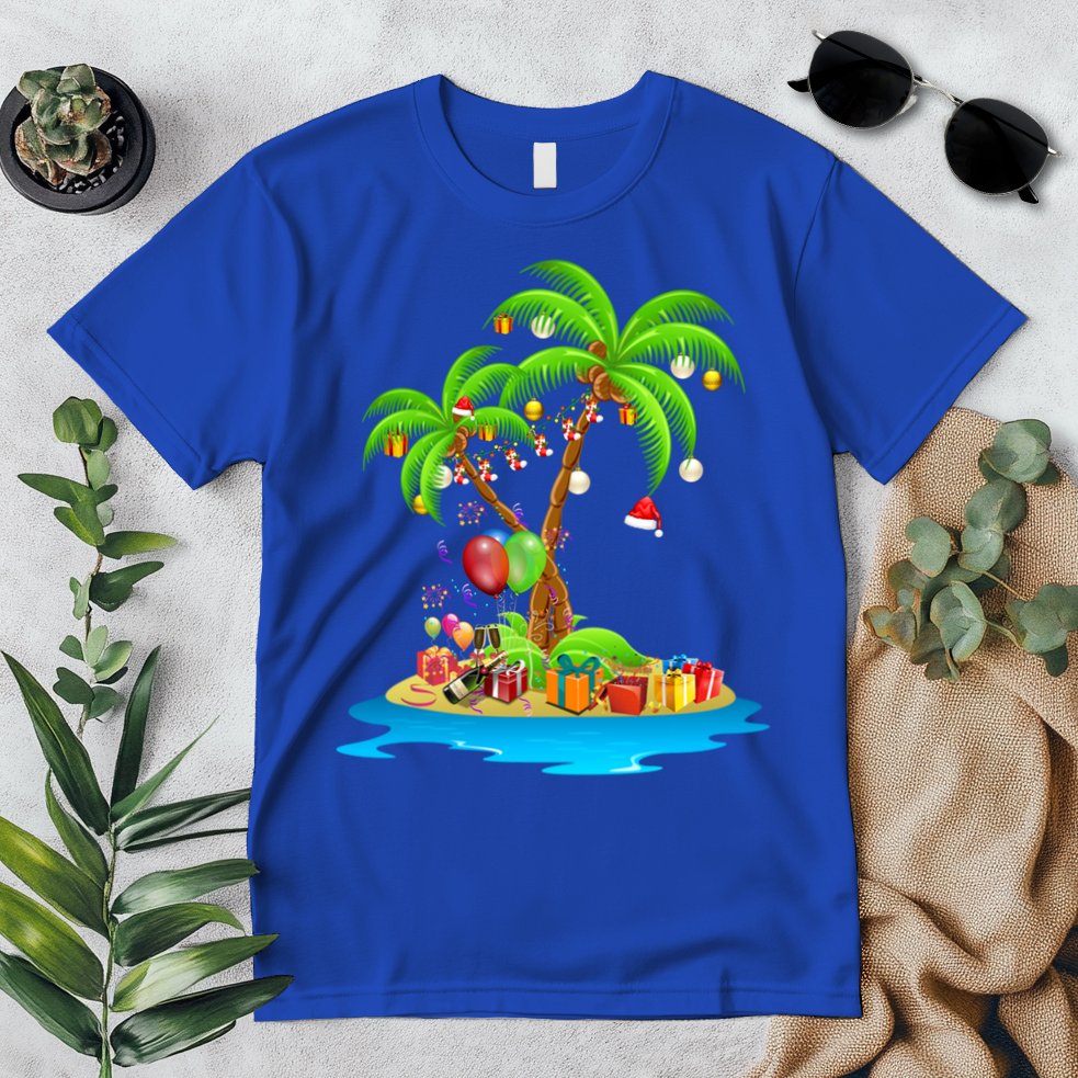 Christmas Palm Tree Tropical Xmas Coconut Matching Family Gift Premium T-Shirt