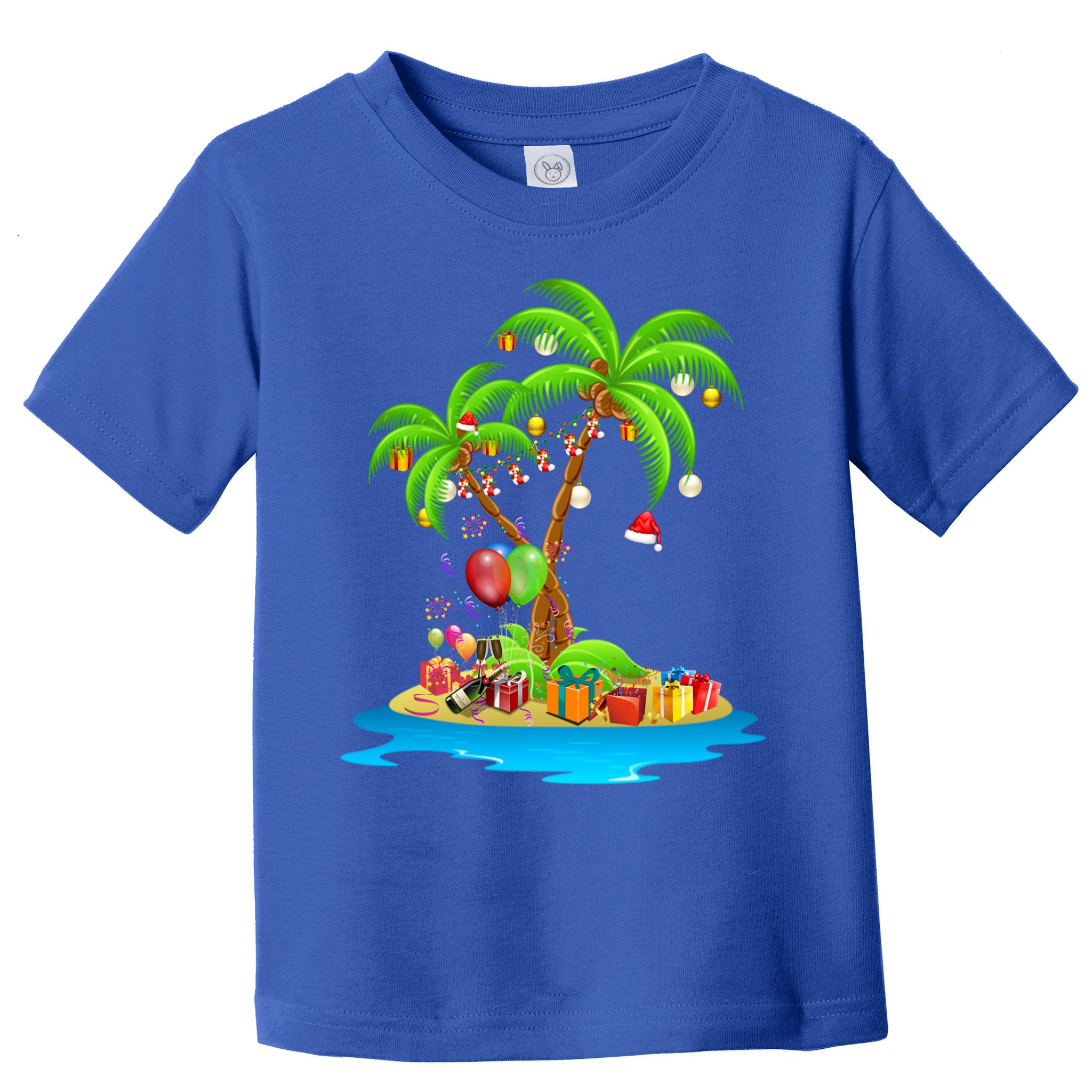 Christmas Palm Tree Tropical Xmas Coconut Matching Family Gift Toddler T-Shirt