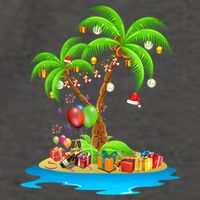 Christmas Palm Tree Tropical Xmas Coconut Matching Family Gift Vector Backpack