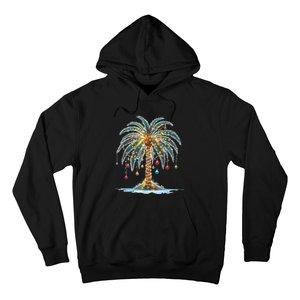 Christmas Palm Tree Print Hoodie