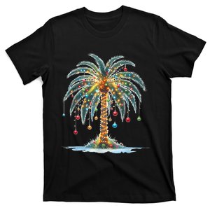 Christmas Palm Tree Print T-Shirt