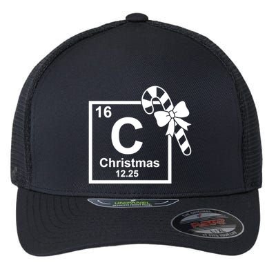 Christmas Periodic Table Symbol Flexfit Unipanel Trucker Cap