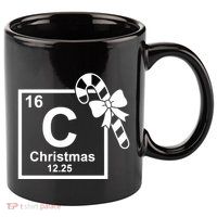 Christmas Periodic Table Symbol 11oz C Handle Ceramic Mug